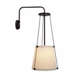 J&D Designs Co California 1-Light Metal & Linen Wall Sconce in Bronze/Off White