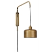 J&D Designs Co Jeno 1- Light Transitional Metal Small Wall Sconce in Satin Brass