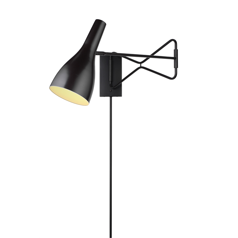J&D Designs Co Lenz Swing Arm Steel Metal Wall Sconce in Oil Rubbed Bronze