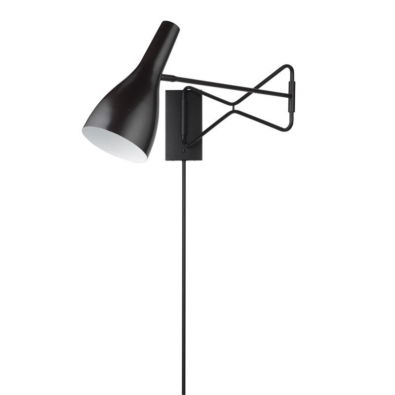J&D Designs Co Lenz Swing Arm Steel Metal Wall Sconce in Oil Rubbed Bronze