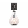 J&D Designs Co Tear 1-Light Metal & Glass Drop Wall Sconce in Bronze/Clear