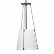 J&D Designs Co California 1-Light Metal & Linen Pendant in Bronze/Off White