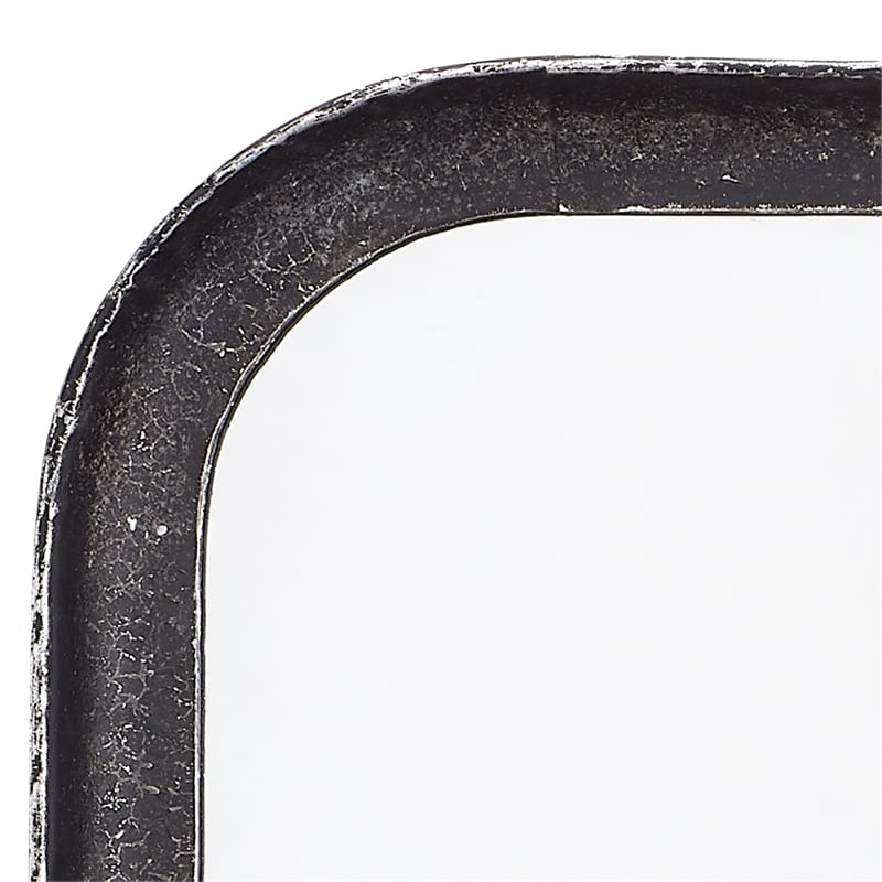 J&D Designs Co Principle Transitional Iron Metal Vanity Mirror in Black