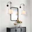 J&D Designs Co Principle Transitional Iron Metal Vanity Mirror in Black