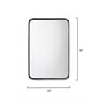 J&D Designs Co Principle Transitional Iron Metal Vanity Mirror in Black