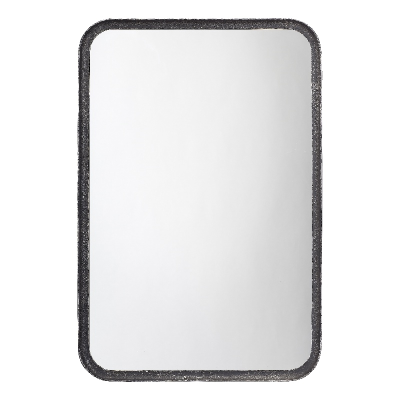 J&D Designs Co Principle Transitional Iron Metal Vanity Mirror in Black