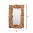 J&D Designs Drifwood Rectangle Wood & MDF Accent Mirror in Brown