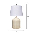 J&D Designs Au Lait Modern Ceramic & Metal Table Lamp in Tan/White