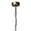 J&D Designs Vine 1-Light Modern Glass & Iron Metal Pendant in Antique Brass