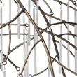 J&D Designs Vine 1-Light Modern Glass & Iron Metal Pendant in Antique Brass
