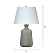 J&D Designs Brenton Traditional Ceramic & Metal Table Lamp in Gray/Off White