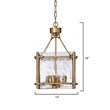 J&D Designs Co Glenn Small Square Metal Chandelier In Antique Brass