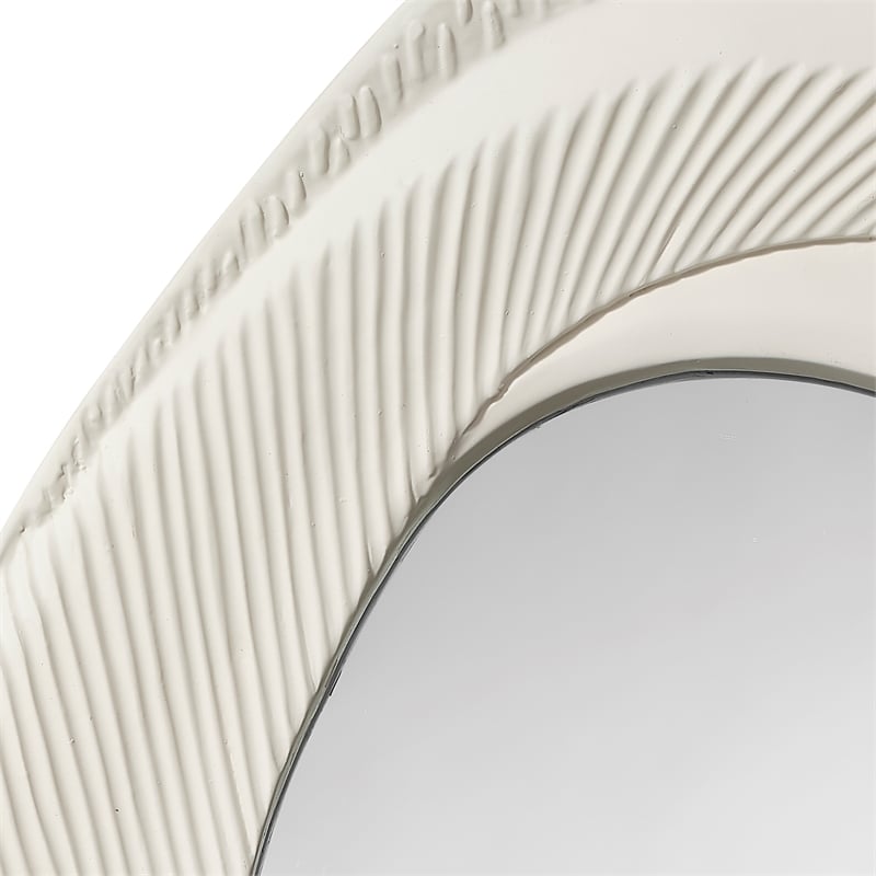 J&D Designs Co Denali Mirror in Matte White Resin