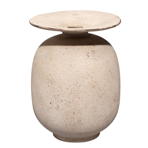 J&D Designs Co Highland Decorative Ceramic Vase In Cream Ceramic