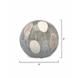 J&D Designs Co Transitional Ceramic Small Sphere in Cream/Black/Blue