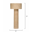 J&D Designs Big Island Woven Floor Lamp In Natural With Cornhusk Drum Shade