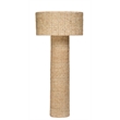 J&D Designs Big Island Woven Floor Lamp In Natural With Cornhusk Drum Shade
