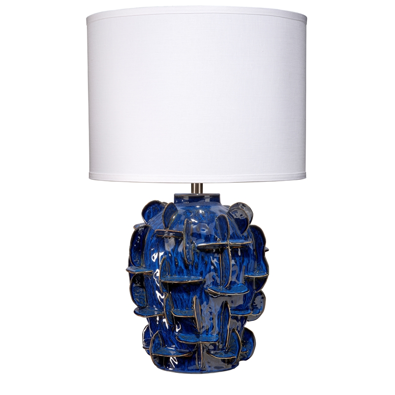 J&D Designs Co Helios Ceramic Table Lamp in Blue