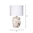 J&D Designs Co Helios Ceramic Table Lamp in White