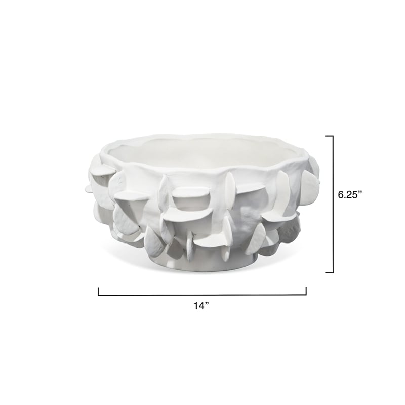J&D Designs Co Helios Ceramic Bowl in White