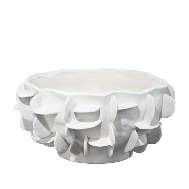 J&D Designs Co Helios Ceramic Bowl in White