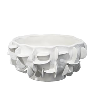 J&D Designs Co Helios Ceramic Bowl in White