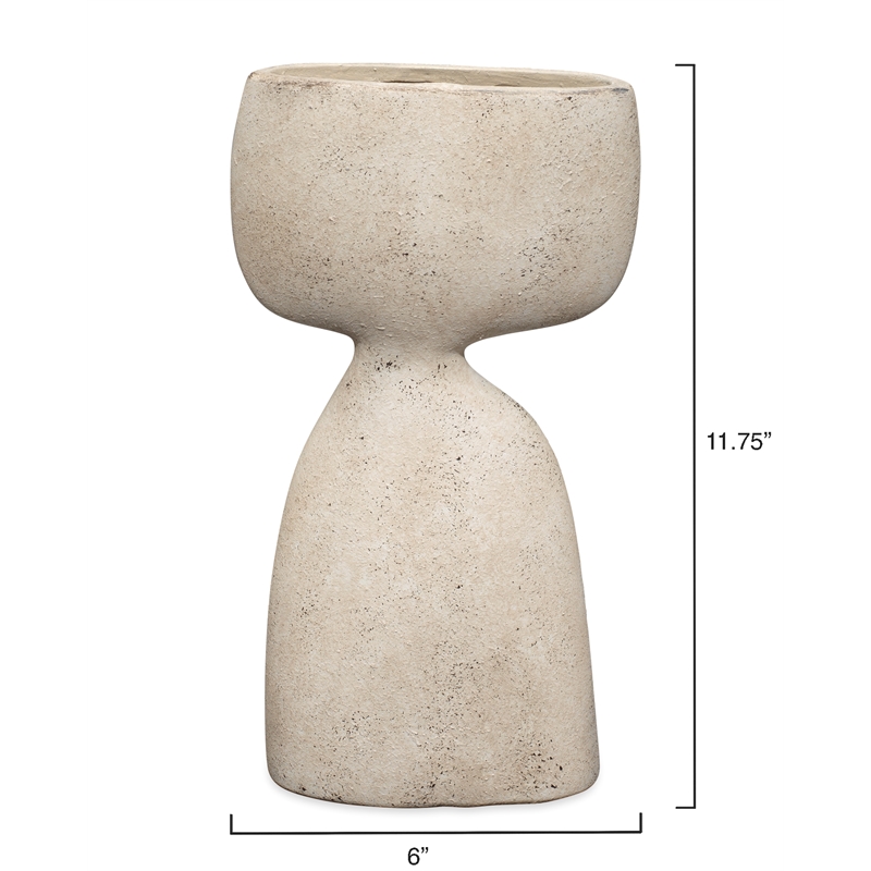 J&D Designs Co Anatomy Ceramic Decorative Vase in Cream