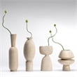 J&D Designs Co Anatomy Ceramic Decorative Vase in Cream