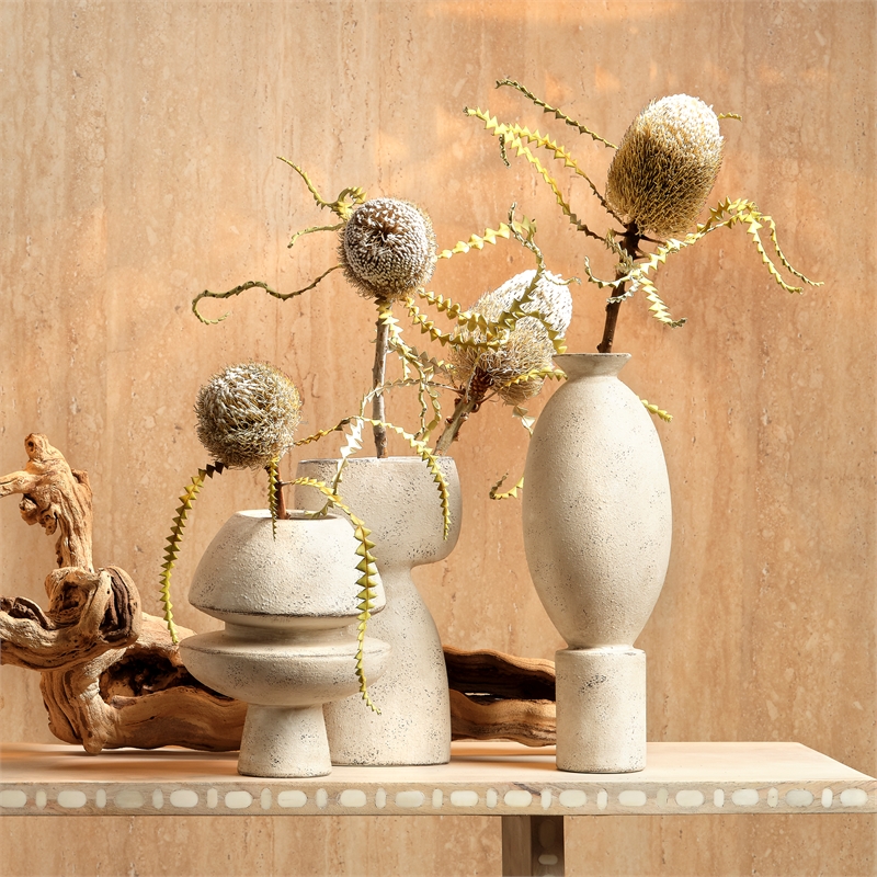 J&D Designs Co Anatomy Ceramic Decorative Vase in Cream