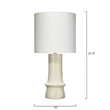 J&D Designs Co Crest Ceramic Table Lamp in Cream