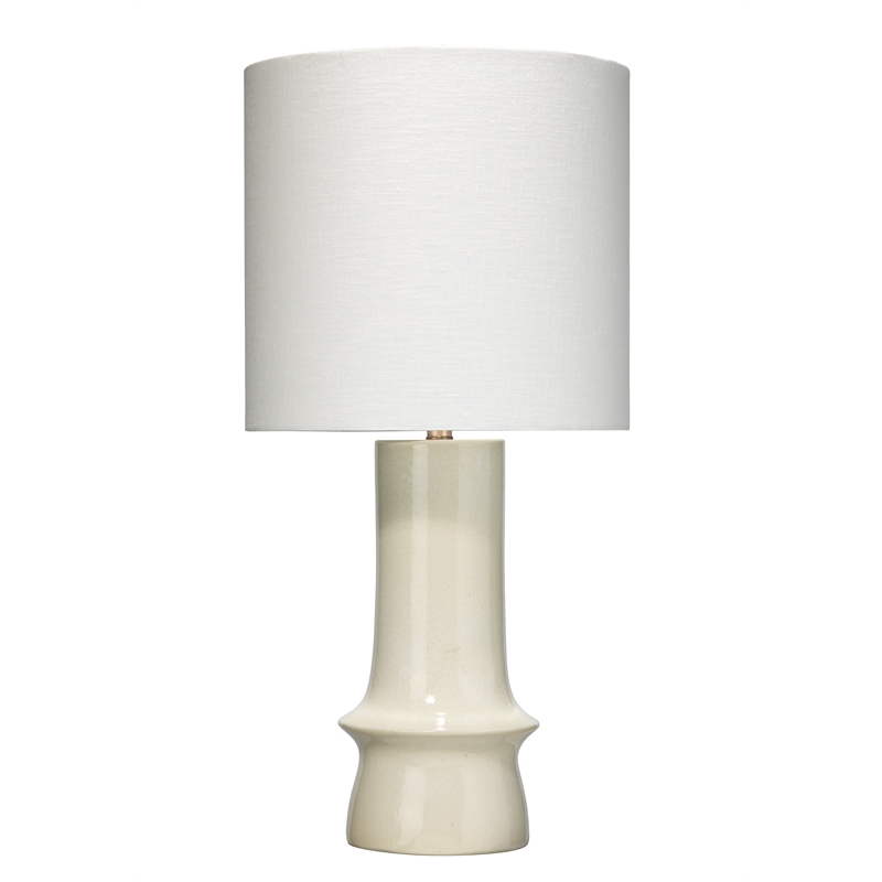 J&D Designs Co Crest Ceramic Table Lamp in Cream