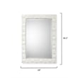 J&D Designs Co Astor Plaster Mirror in White w/ Three Dimensional Chiseled Frame