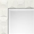 J&D Designs Co Astor Plaster Mirror in White w/ Three Dimensional Chiseled Frame