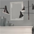 J&D Designs Co Astor Plaster Mirror in White w/ Three Dimensional Chiseled Frame