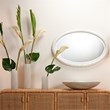 J&D Designs Co Ovation Oval Mirror in White Resin