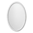 J&D Designs Co Ovation Oval Mirror in White Resin