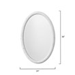 J&D Designs Co Ovation Oval Mirror in White Resin