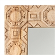 J&D Designs Co Relief Wood Carved Rectangle Mirror in Natural