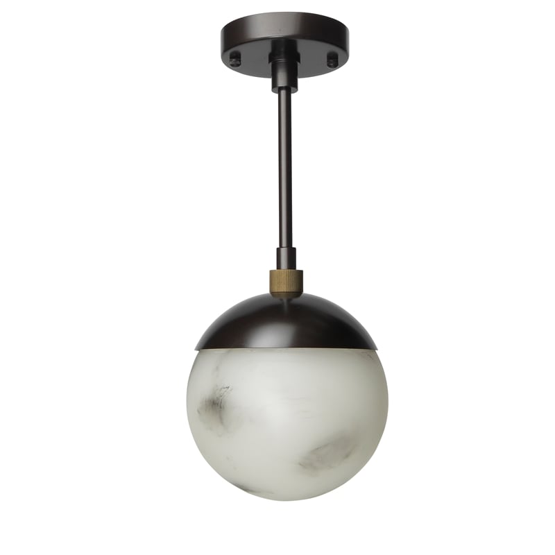 J&D Designs Co Metro 1-Light Pendant  in Bronze