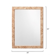 J&D Designs Co Chandler Rectangle Wood Mirror in Natural