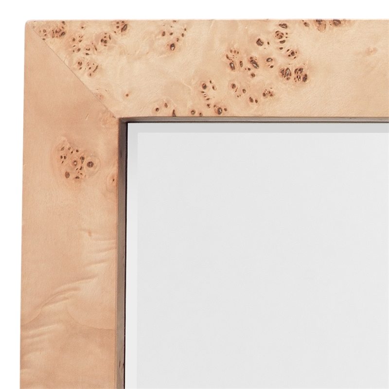 J&D Designs Co Chandler Rectangle Wood Mirror in Natural