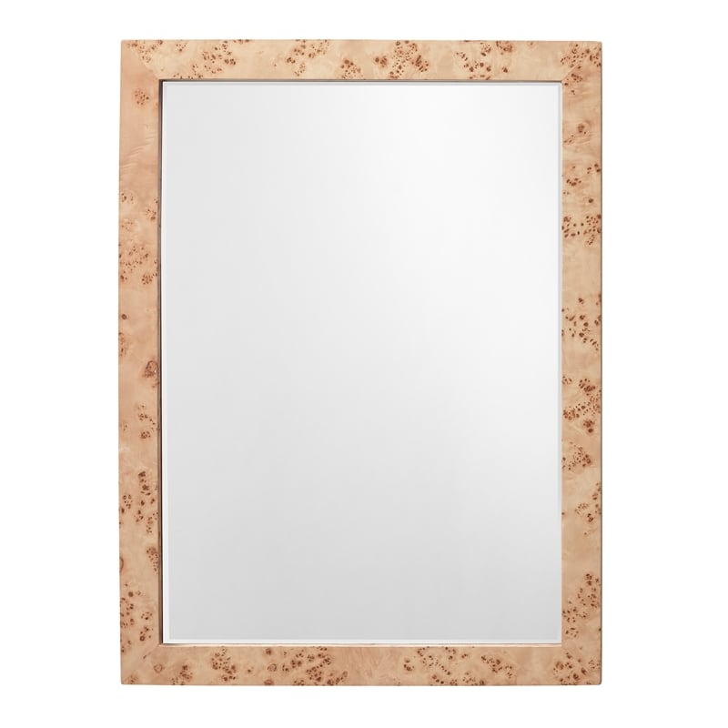 J&D Designs Co Chandler Rectangle Wood Mirror in Natural