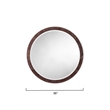 J&D Designs Co Chandler Round Mirror in Charcoal Wood Finish