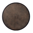 J&D Designs Co Chandler Round Mirror in Charcoal Wood Finish