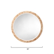 J&D Designs Co Chandler Round Mirror in Natural Burl Wood