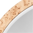J&D Designs Co Chandler Round Mirror in Natural Burl Wood
