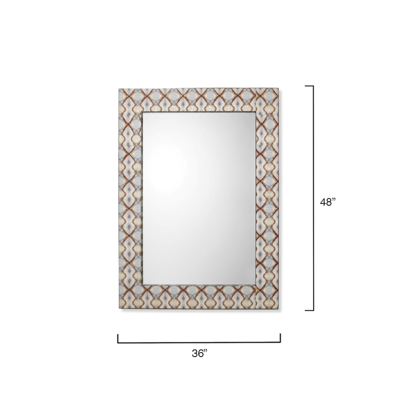 J&D Designs Co Kaleidoscope Rectangle Mirror in Blue Paper