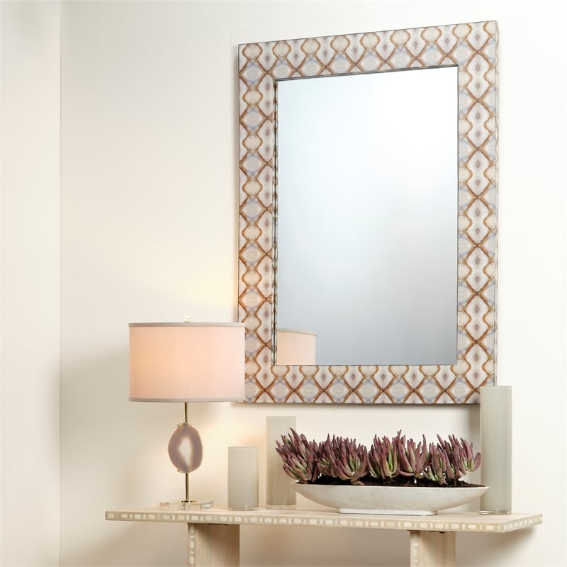 J&D Designs Co Kaleidoscope Rectangle Mirror in Blue Paper