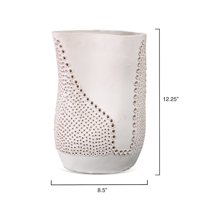 J&D Designs Co Moonrise Decorative Vase in White