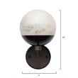 J&D Designs Co Metro Alabaster Wall Sconce in Oil Rubbed Bronze Metal Finish